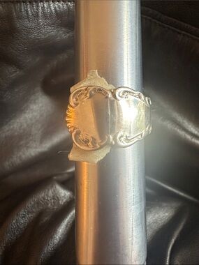 Sz 12.5 To 12.75 Handmade Silver Spoon Ring Circa 1920s Silverware